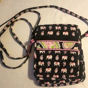 Vera Bradley pink elephant mini hipster bag